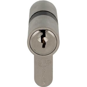 GERCAR Pro Profielcilindersloten, 45/45, massieve sluitcilinder, gelijksluitend set van 4 dubbele cilinders, mat messing, inclusief 10 sleutels - keersleutels - lengte: 90 mm, A: 45 B: 45 - 4x