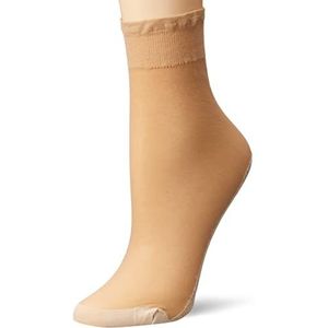 Nur Die Sokken katoenen zool 20 DEN transparante fijne sokken ademende zool comfortabele band dames, amandel, 39-42 EU