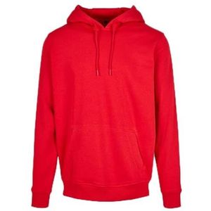 Build Your Brand Heren hoodie Heavy Hoody voor mannen, effen met kangoeroezak en trekkoord, maat XS tot 5XL, verkrijgbaar in vele kleuren, City Red, XXL
