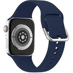 HiClothbo Compatibel met Apple Watch armband 38/40/41 mm voor dames en heren, zachte siliconen sportarmband voor iWatch Ultra Series 8, 7, 6, 5, 4, 3, 2, 1, SE, donkerblauw, Dark Blue, 38/40/41mm