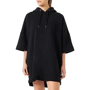DreiMaster Vintage Dames oversized sweatshirtjurk idem 37825500, zwart, S, zwart, S