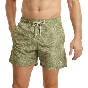 RIPT Performance Heren Essentials Quick Dry UV 50 Zonnebescherming Zwemshort Trunks,Khaki Bladpatroon, S