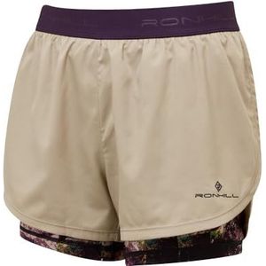Ronhill Dames Life Twin Shorts, Latte/Nghtshdmountain, 40