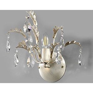 Onli Mand Wandlamp E14, 6 W, Ivoor/Goud, 30 x 25 x 25 cm