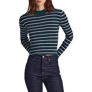 Pepe Jeans Dames Elowyn Pullover Sweater, Groen (Regent Green), S