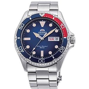Orient Analoog automatisch horloge met roestvrijstalen armband RA-AA0812L19B, zilver/blauw/rood, armband, Zilver/blauw/rood, Armbanden