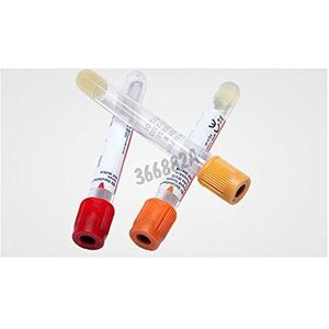 BD Medical 366882 SST II Vacutainer PET tube met activator en kunststof scheider, oranje sluiting, etiketten, papier, 13 mm Ø, 75 mm lengte, 5 ml, 100 stuks