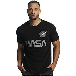 Alpha Industries NASA Reflecterend T Shirt voor Mannen Black