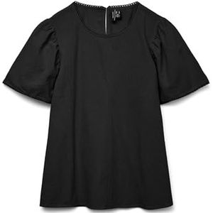 Vmpretty - Top - Blousetop - V-Hals - Korte Mouwen - Loose Fit - Ruches