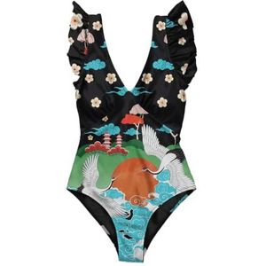 Averie Narina eendelig badpak voor dames, zwart, XS