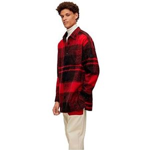 BOSS Heren Laurus Shirt, Bright Red, L
