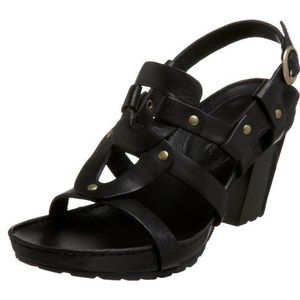 Timberland BELICIA LNK ANK STRP, damessandalen, zwart, 41 EU