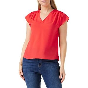 French Connection Crêpe lichte V-hals schouder top blouse, bitterzoet, S, Bitterzoet, S