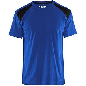 Blakläder 337910428599XS T-Shirt maat in korenblauw/zwart, XS