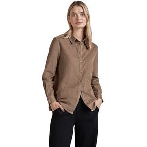 STREET ONE corduroy blouse, Rich Mocha, 40