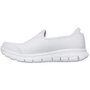 Skechers Zeker Track Veiligheidsschoenen dames,Wit leder,42 EU