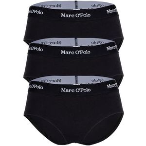 Marc O´Polo Dames Essentials 3-Pack Panty Hipster Slips, Zwart, Large, zwart, L
