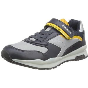Geox J PAVEL A jongens Sneaker, Multicolor Navy Ochreyellow, 24 EU