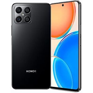 Honor X8 Android-smartphone, 6,7 inch mobiele telefoon, 6 + 128 GB, 90 Hz, dual-SIM met 64-MP-Quad-camera, zwart, zwart