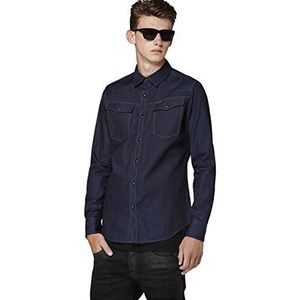 G-Star Collection tailor siert l/s heren hemd blauw - blauw - XL