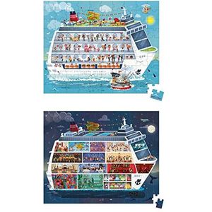Prachtige kartonnen puzzels - Cruise thema (100 en 200 stukjes)