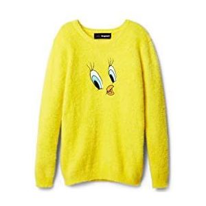 Desigual Girl's JERS_PIOLIN 8022 Yellow Sun Pullover Sweater, 7/8