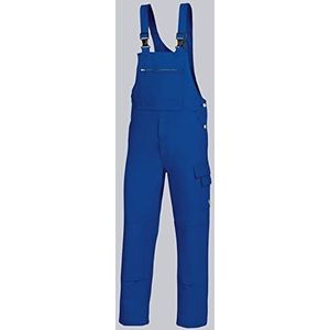 BP Workwear Basic 1482-060-13 tuinbroek - stoffen bretels met rubberen inzetstuk - zakken voor kniebeschermers - puur katoen - vaste pasvorm - maat: 25 - kleur: koningsblauw
