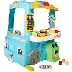 Fisher-Price Laugh and Learn Servin Up Fun Food Truck, interactief leren peuter rollenspel, sprekend speelgoed, cadeau voor 18 maanden plus