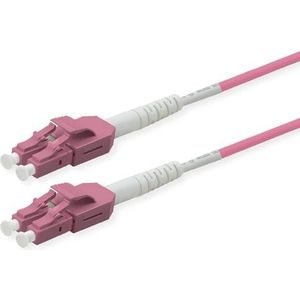ROLINE LWL-kabel duplex 50/125µm OM4, LC/LC, UNIBOOT, violet, 10 m