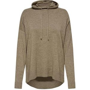 ONLY Dames Onlibi Ls Loose Long Hood Cc KNT gebreide trui, Schildersbal/detail: melange, L