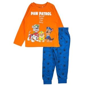 Paw Patrol pyjama, comfortabel en stijlvol, Paw Patrol-design, ideaal voor winternachten, Oranje, 24 Maanden
