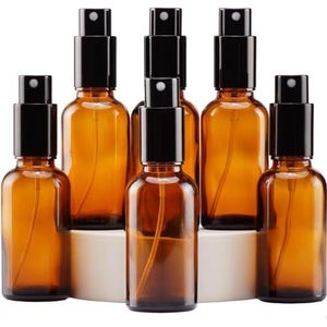 30 ml spuitfles bruin glas set van 6 navulbaar met pipetten trechter etiketten fijne spuitfles voor etherische olie, parfum, cosmetica, aromatherapie reizen