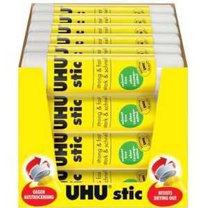 UHU Stic - lijmstiften zonder oplosmiddel, wit, 24 stics 8,2 g