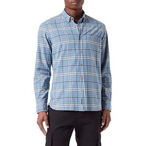 camel active Heren 409110/8S10 Hemd, Denim Blue, S