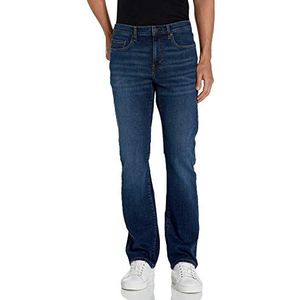 Amazon Essentials Men's Bootcut-jeans met slanke pasvorm, Vintage donkerblauw, 36W / 31L