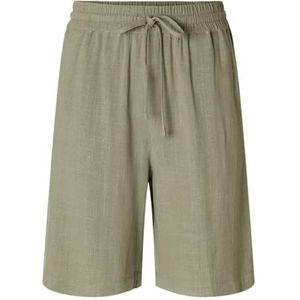 SELECTED - SLFViva - Broek - Pastelgroen - Viscose, Knielengte, Mid Waist, Milieuvriendelijk geproduceerd