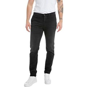 Replay Brad Chino jeans voor heren, slim fit, 098 Black, 27W x 30L