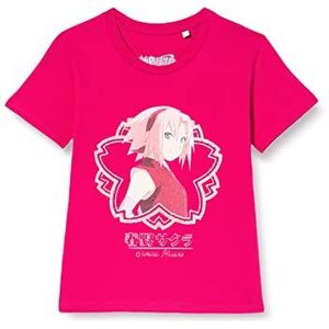 Naruto shippuden T-shirt voor meisjes, Fuchsia, 6 Jaren