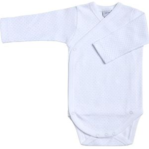 BABIDU Babycross-body met lange mouwen van 100% katoen met stippenpatroon, babybody voor pasgeborenen en premature baby's, zachte en ademende, hypoallergene stof voor de gevoelige huid, uniseks