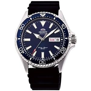 Orient Heren analoog automatisch horloge met rubberen armband RA-AA0006L19B, zilver, armband