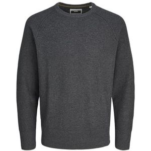 Jack & Jones Jcomason Knit Crew Neck, donkergrijs gemêleerd/detail: cyclo 102, M