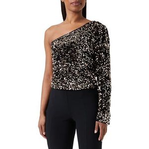nascita Dames One-Shoulder Pailletten Top, koper, M