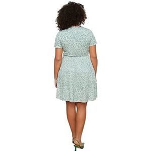 Trendyol Curve Grote maten jurk - Paars - Casual, Groen, 5XL grote maten