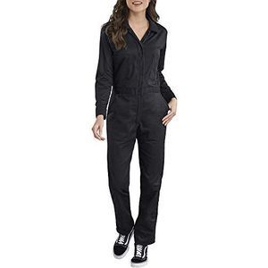 Dickies Dames lange mouwen katoenen twill overall werk gereedschap, Zwart, L