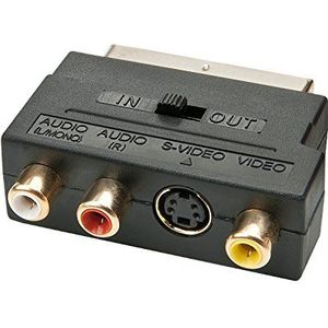LINDY Scart-adapter, S-VHS, S-Video, CV (3X RCA), 35628