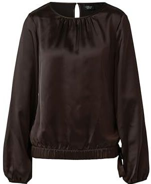 Blouse - Satijnen Blouse - Met Strikdetail - Vloeiende Stof - Trompetmouwen