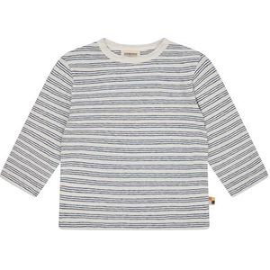 loud + proud Shirt strepen met linnen en biologisch katoen, GOTS-gecertificeerd, ultra marine, 62-68