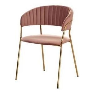 BigBuy Home stoel, roze, normaal