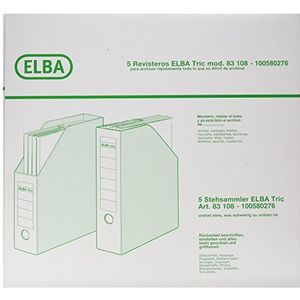Elba 100580276 tijdschriftencassette van dubbel karton, 5 stuks