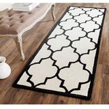 Safavieh Gestructureerd tapijt, CAM134 handgetuft wollen loper, 76 X 243 cm, ivoor/zwart